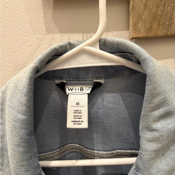 White House Black Market Light Blue Jean Jacket - Picture 3 of 3